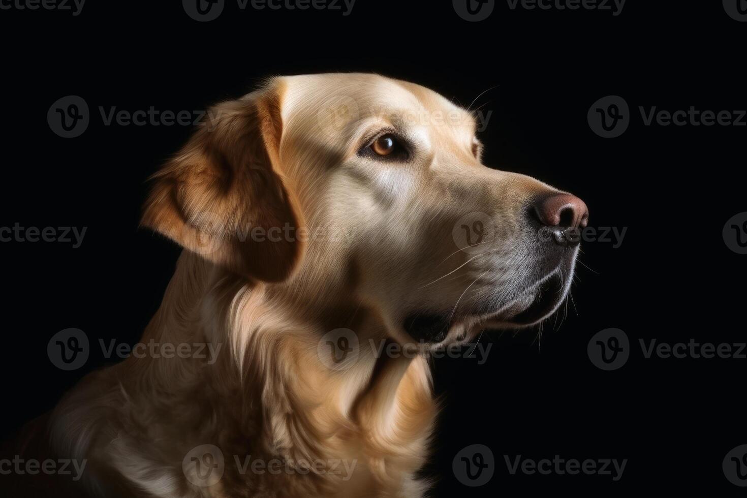 retrato do uma fofa dourado retriever cachorro criada com generativo ai tecnologia. foto