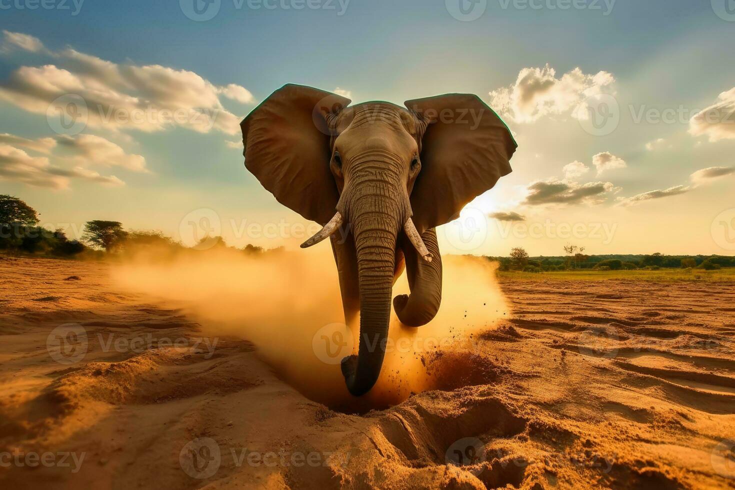 uma fechar acima retrato do hipnotizante elefante fotografia criada com generativo ai tecnologia. foto