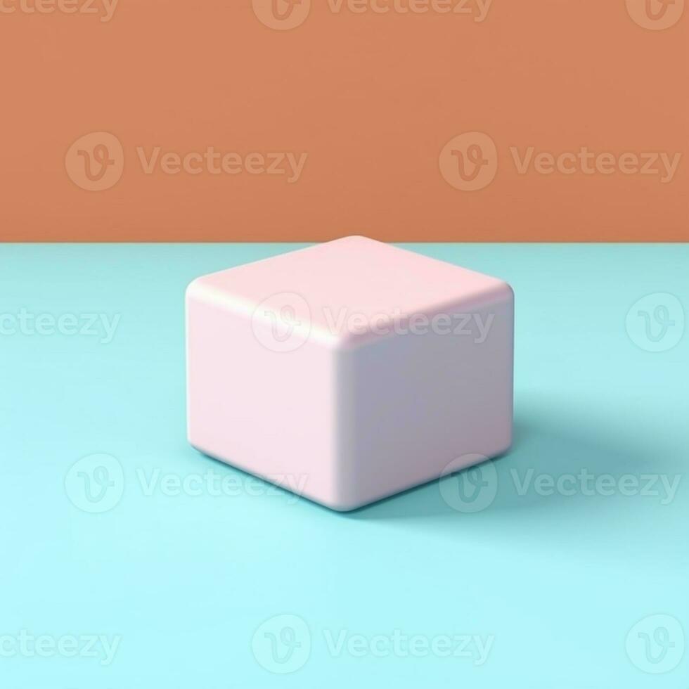 uma simples em branco caixa cubo isolado fundo, ai gerado foto