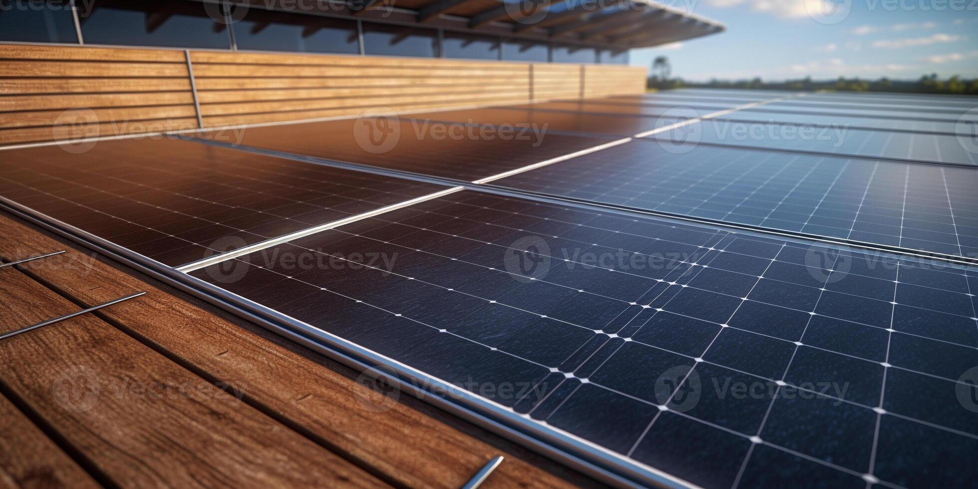 solar painel reutilizável energia poder, ai gerado foto