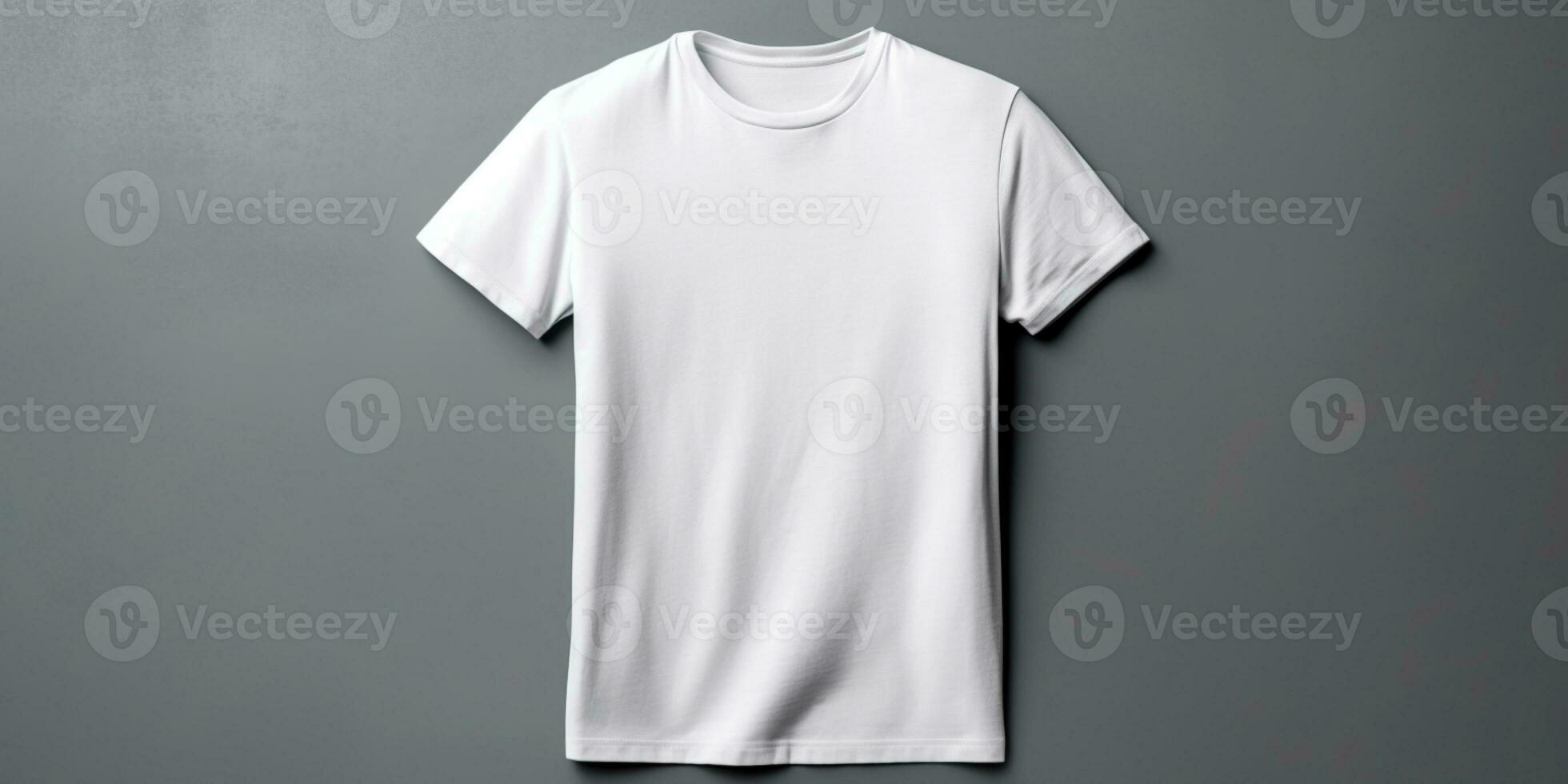 homens branco em branco camiseta modelo, natural forma para seu Projeto brincar para imprimir, isolado em Sombrio fundo foto