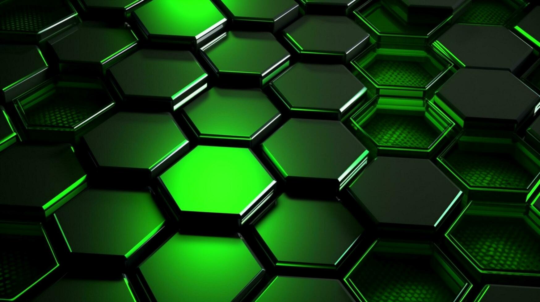 abstrato hexagonal tecnologia hitech fundo néon verde Preto foto