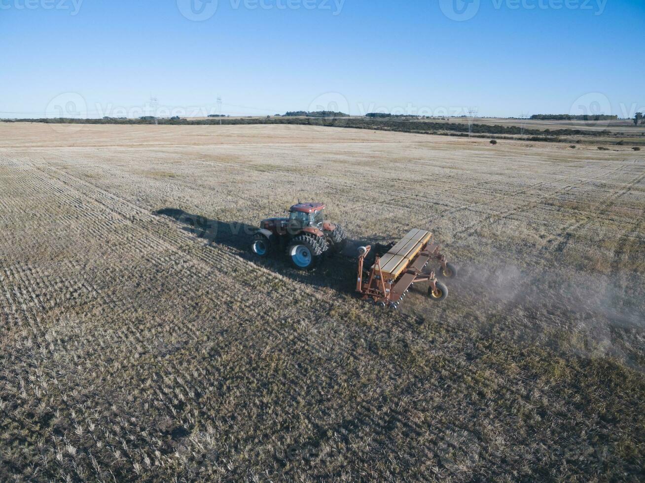 direto semeadura, agrícola maquinaria, dentro la pampa, Patagônia, Argentina foto