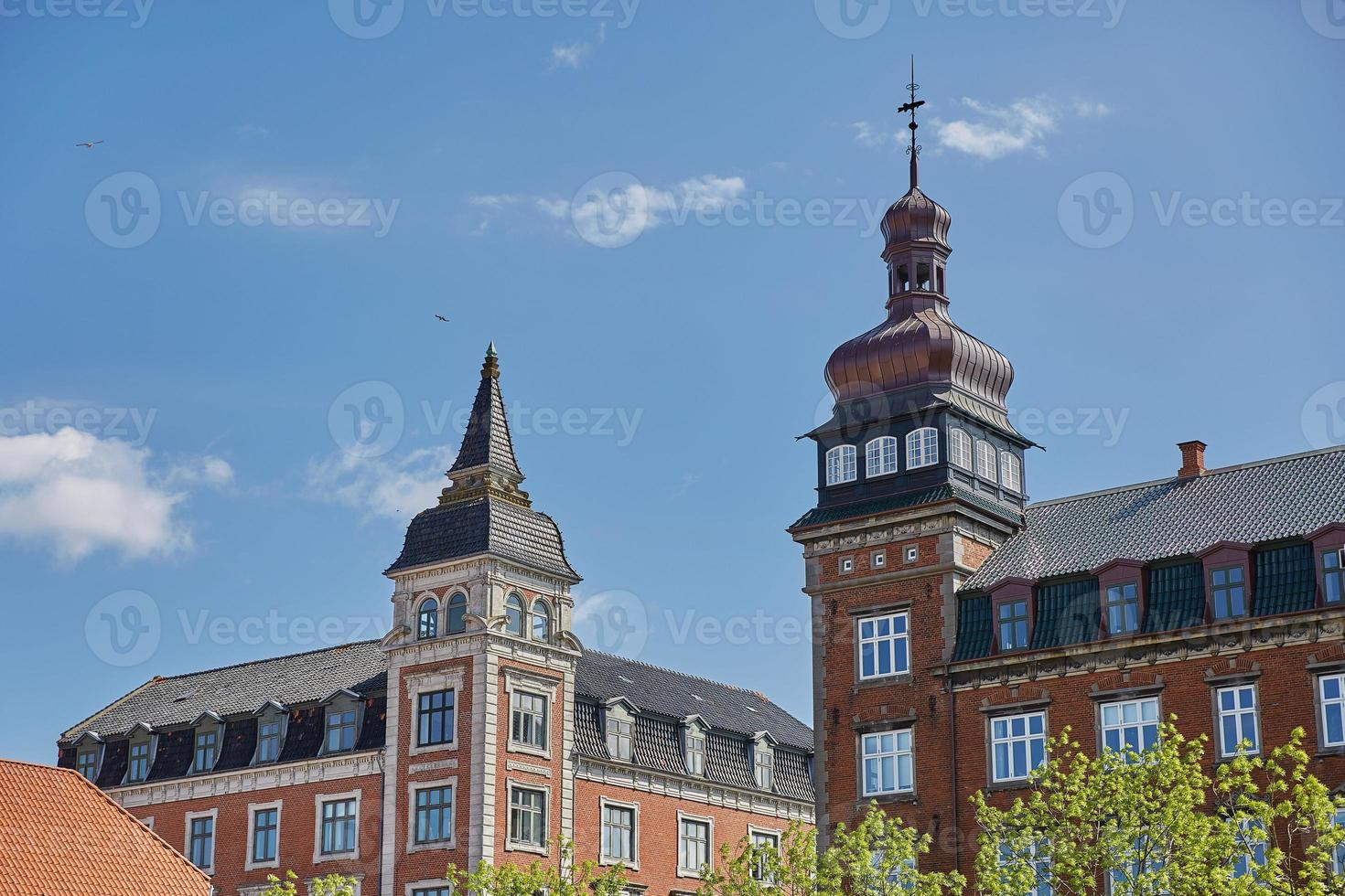 edifícios da cidade fredericia na dinamarca foto