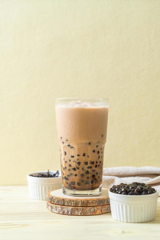 chá de taiwan com leite com bolhas foto