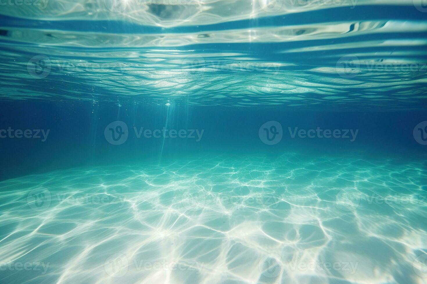 azul e superfície embaixo da agua fundo. ai gerado foto