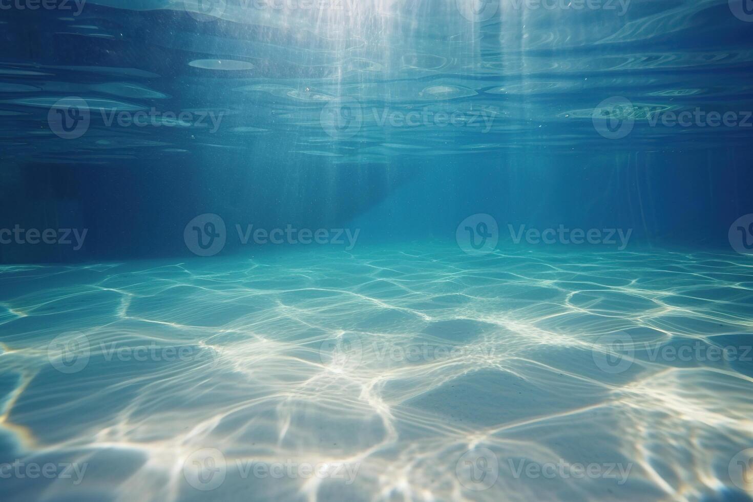 azul e superfície embaixo da agua fundo. ai gerado foto