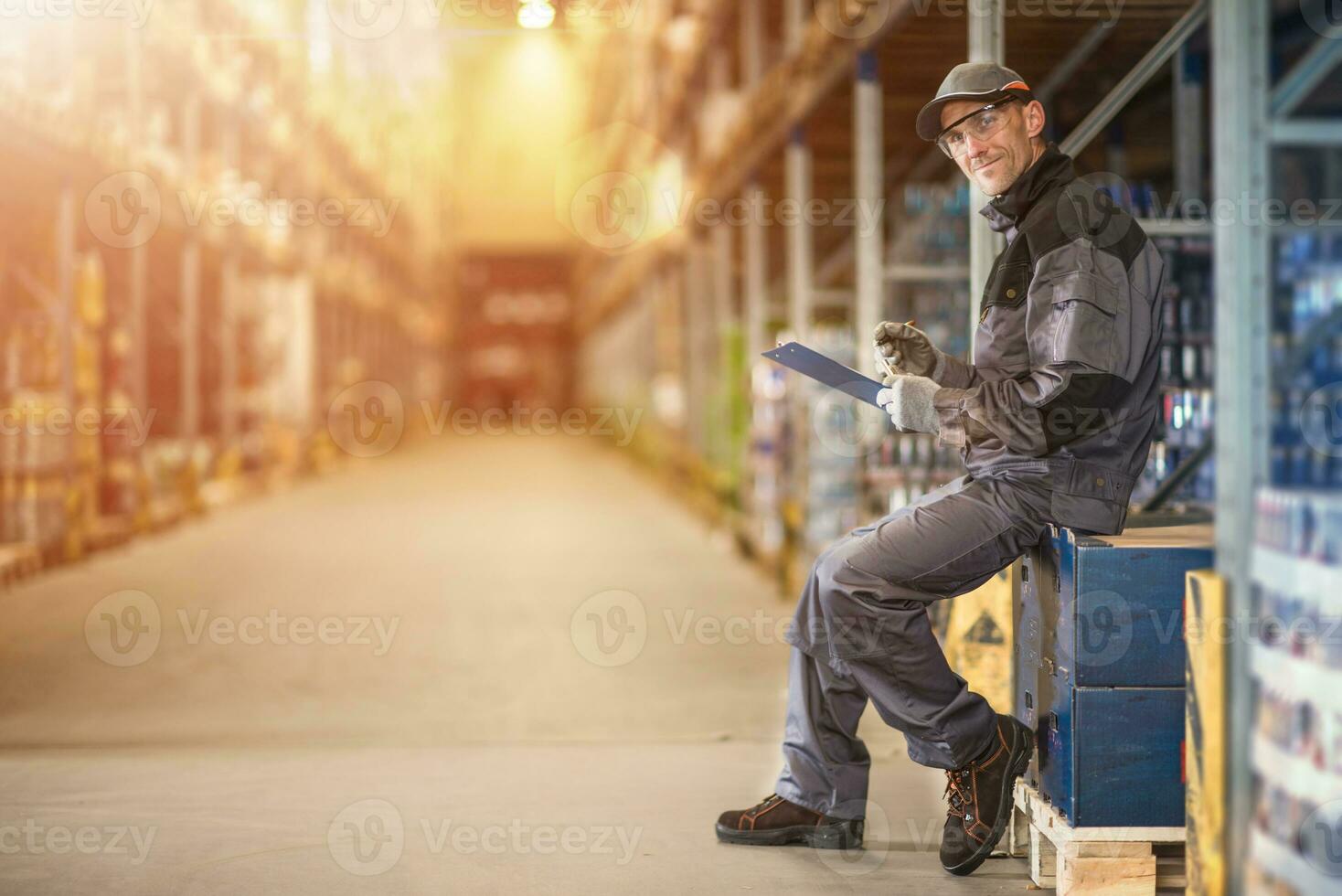 armazém Supervisor trabalho foto