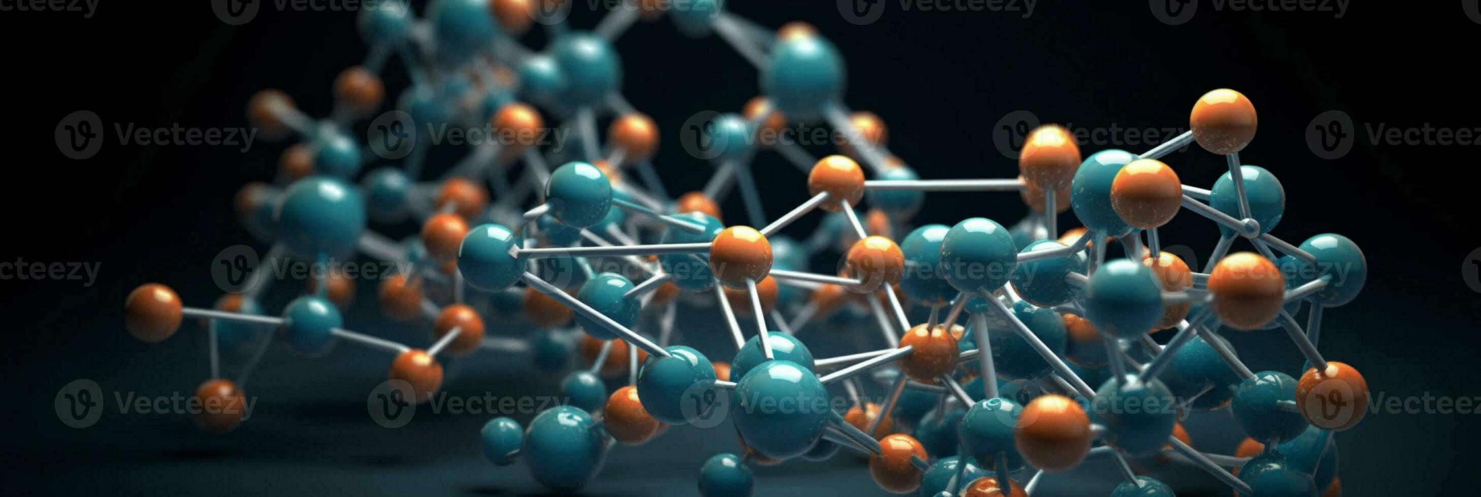 moléculas dentro alívio - uma 3d exploração para dentro a mundo do Ciência. científico fundo foto