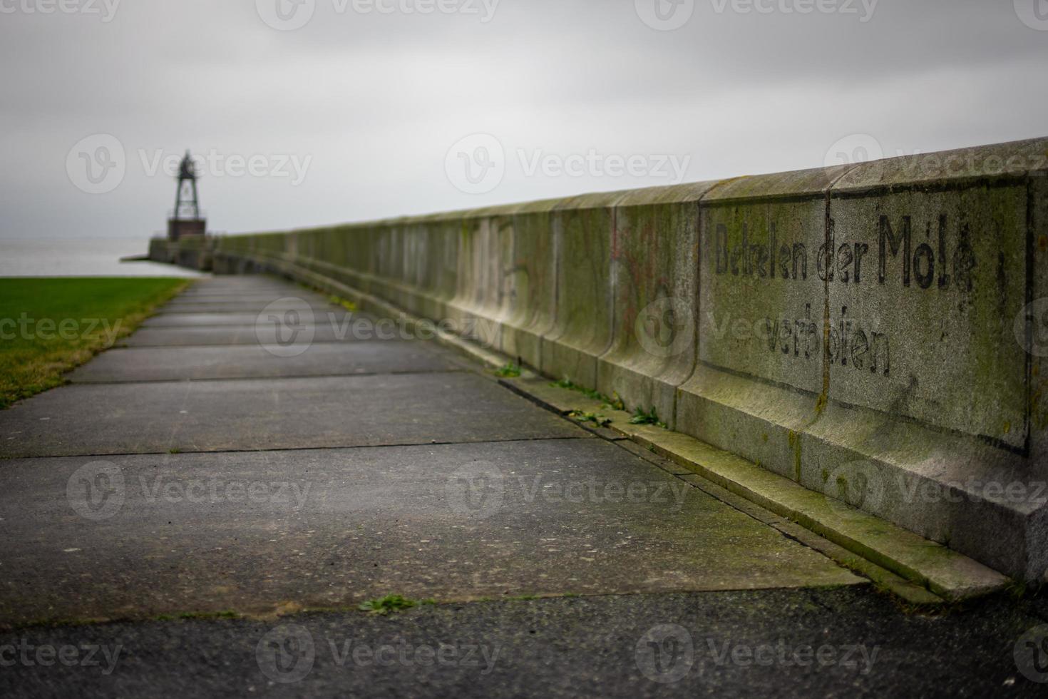 toupeira na área da praia sul de Wilhelmshaven foto