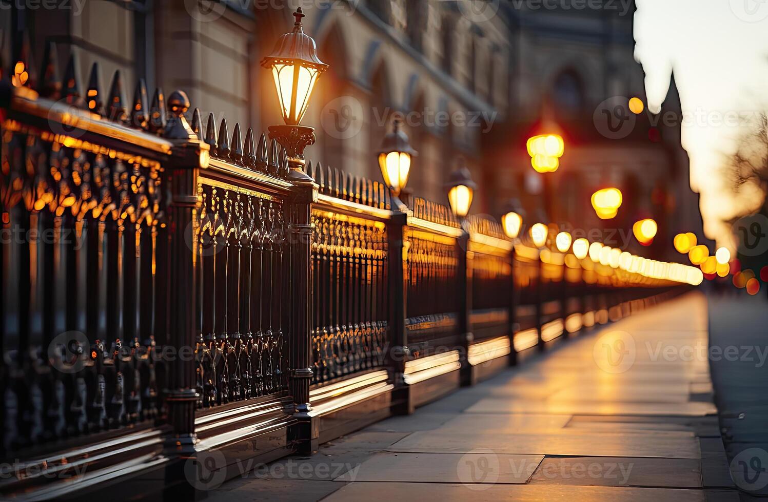 lindo rua lâmpadas foto