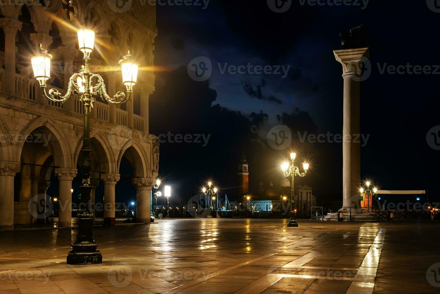 às noite dentro Veneza foto