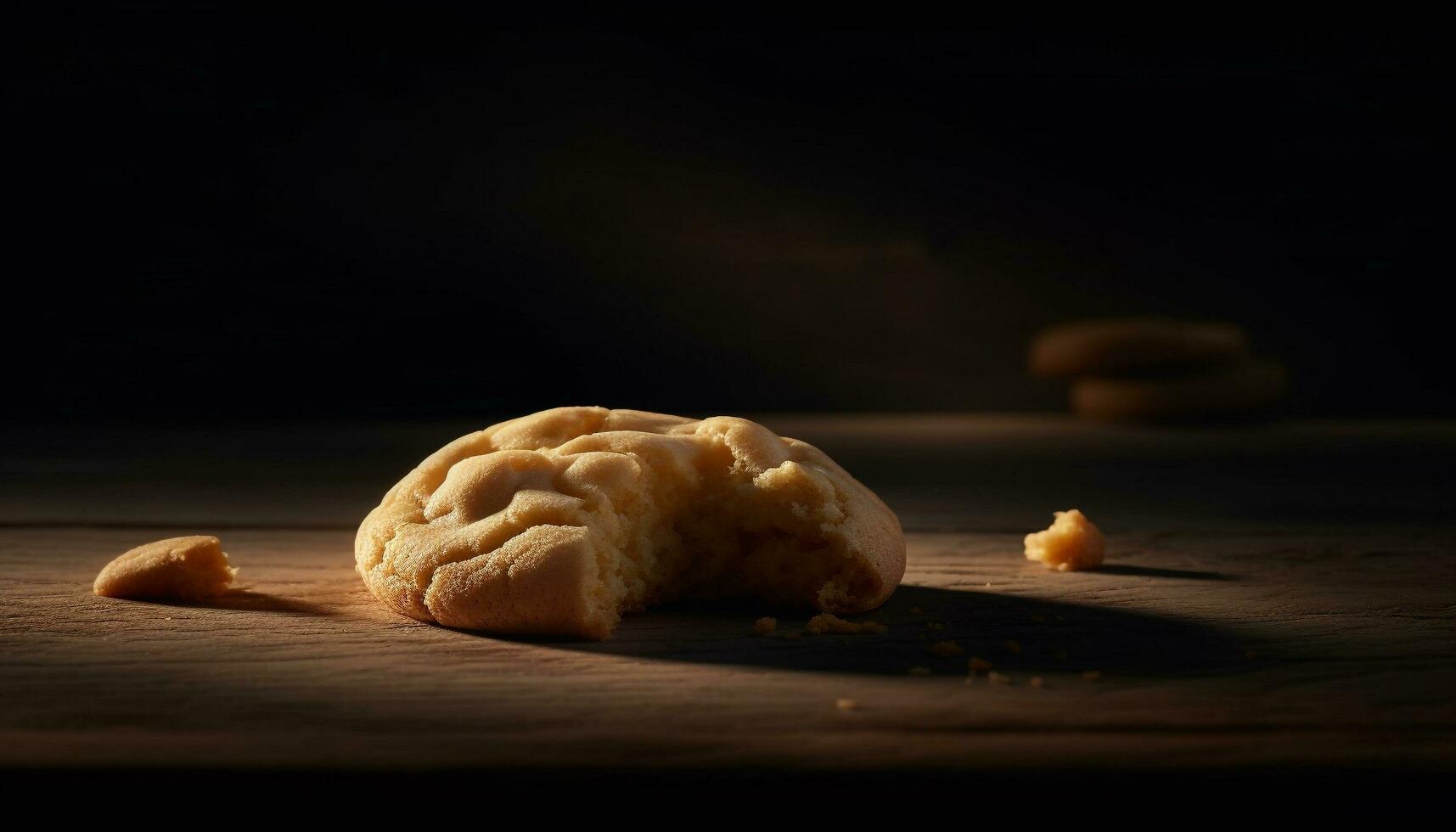 orgânico doce sobremesa cozido em rústico corte borda gerado de ai foto