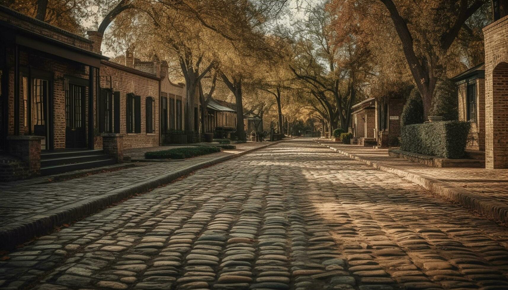 medieval arquitetura desaparecimento para dentro outono paisagem urbana crepúsculo gerado de ai foto