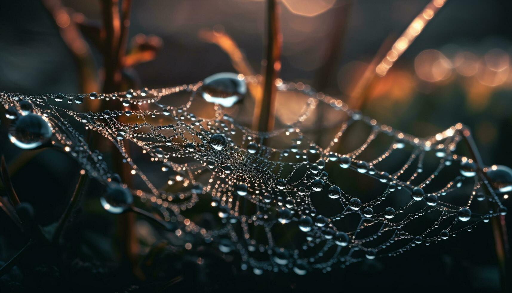 brilhante gota de chuva em molhado folha, natureza beleza gerado de ai foto