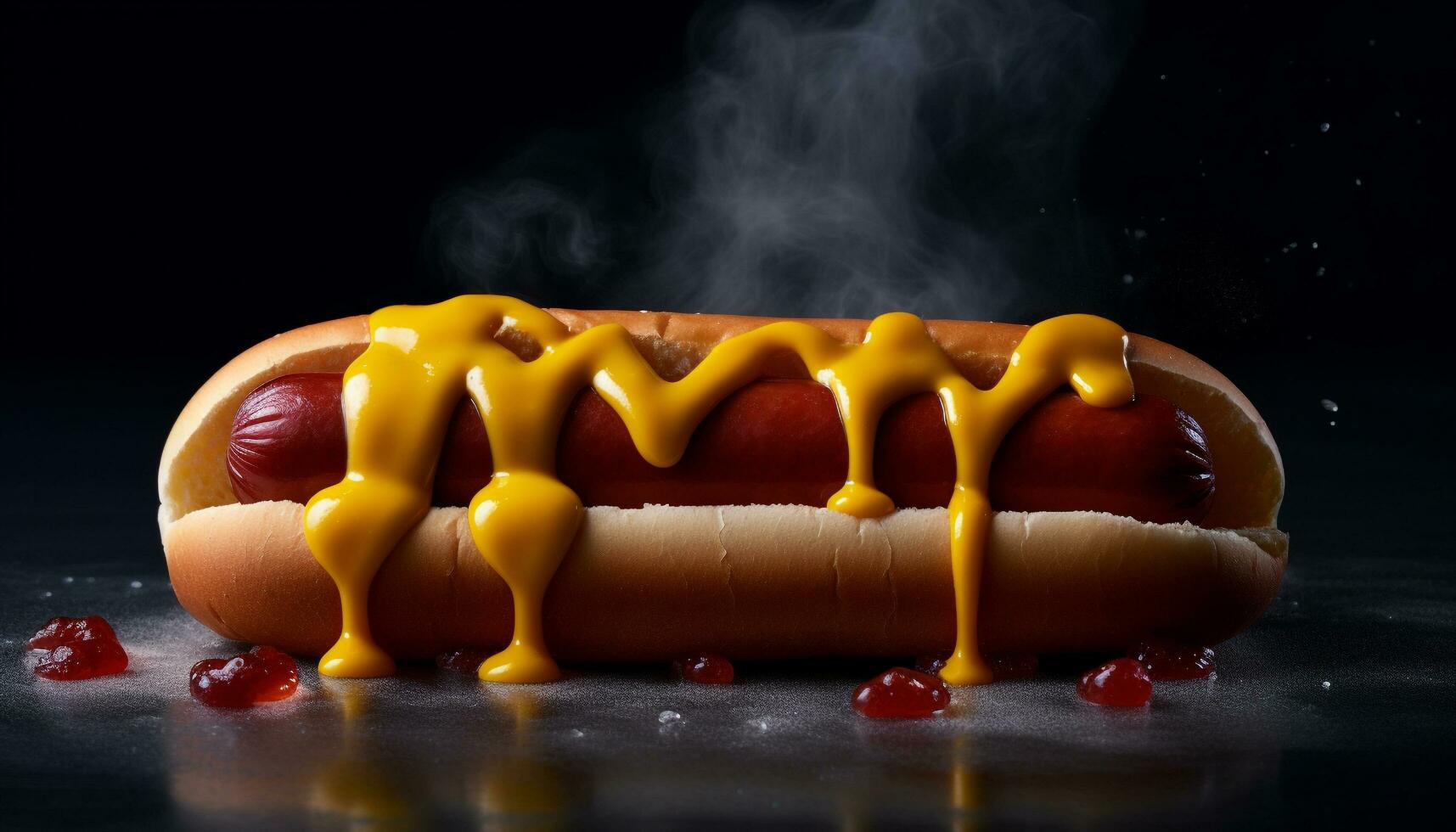 grelhado carne, quente cachorro, doce, e chocolate gerado de ai foto