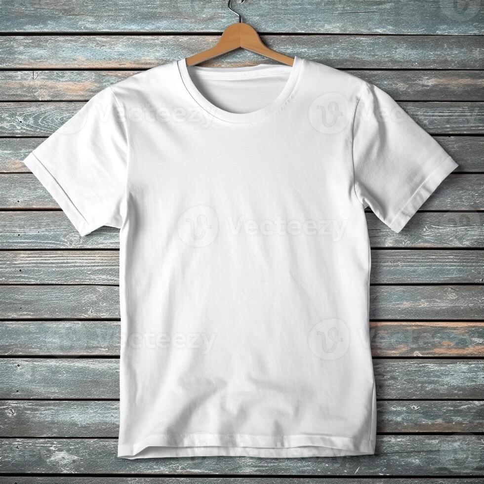 ilustração do uma branco avião camiseta brincar, ai gerado foto