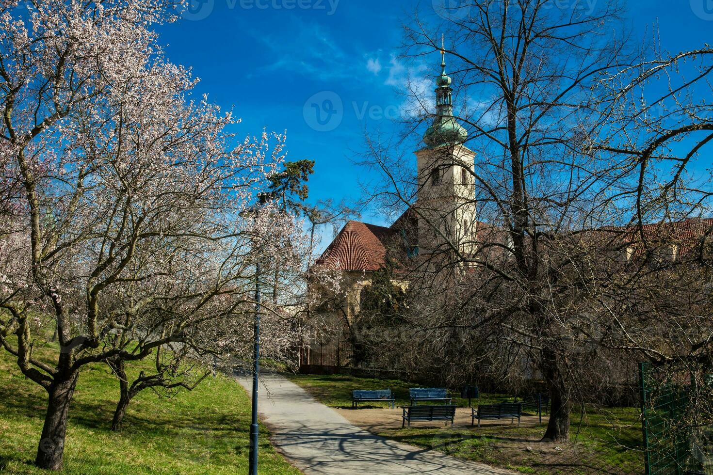 descalço carmelita Igreja do nosso senhora vitorioso Além disso chamado santuário do a infantil Jesus do Praga dentro mala strana às velho Cidade dentro Praga foto