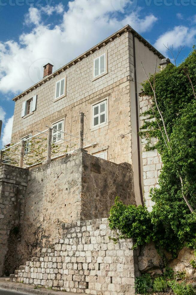 lindo casas ao longo branitelja dubrovnika foto