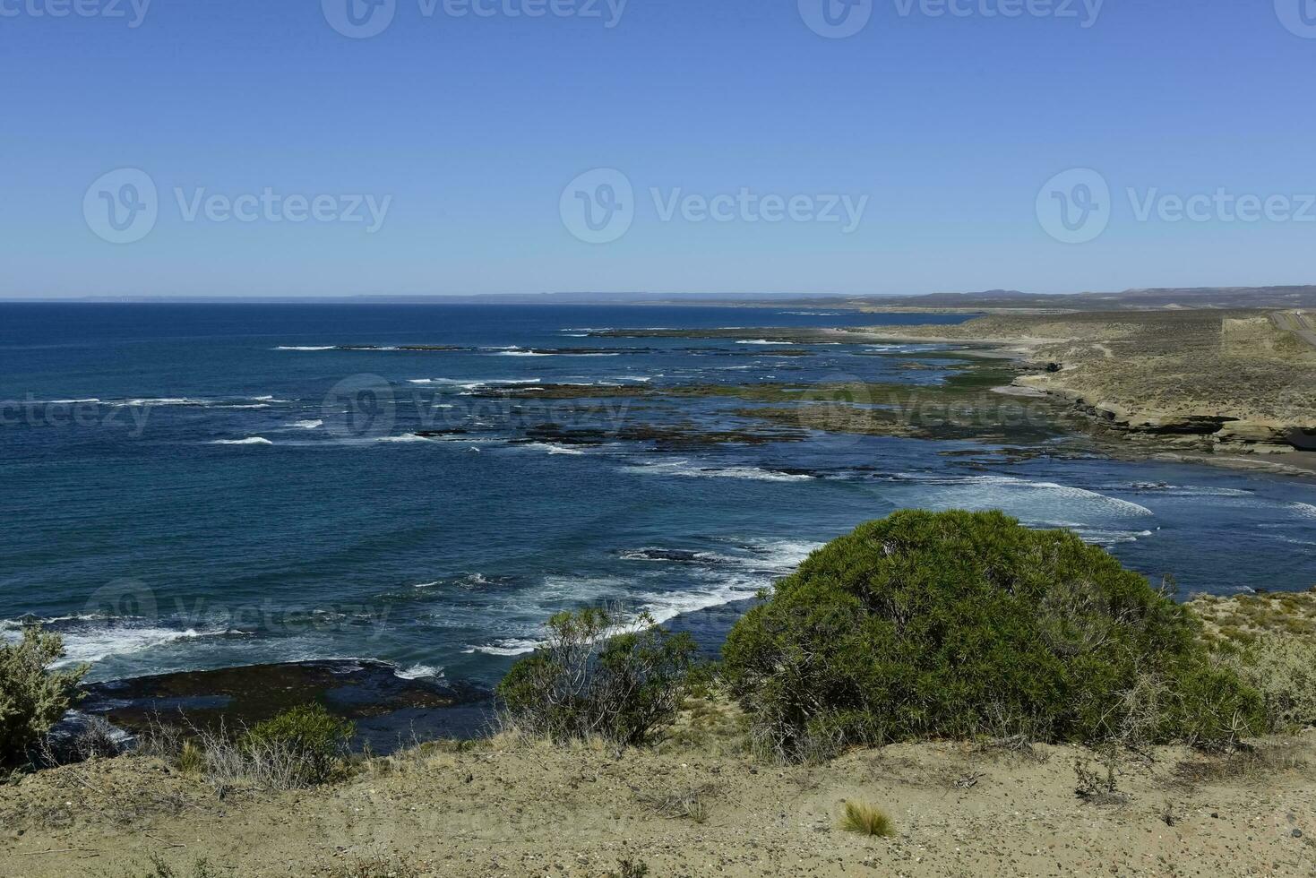 costeiro paisagem marítima, Patagônia, Argentina foto