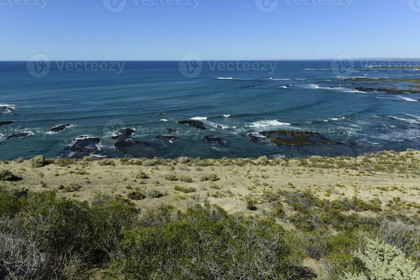 costeiro paisagem marítima, Patagônia, Argentina foto