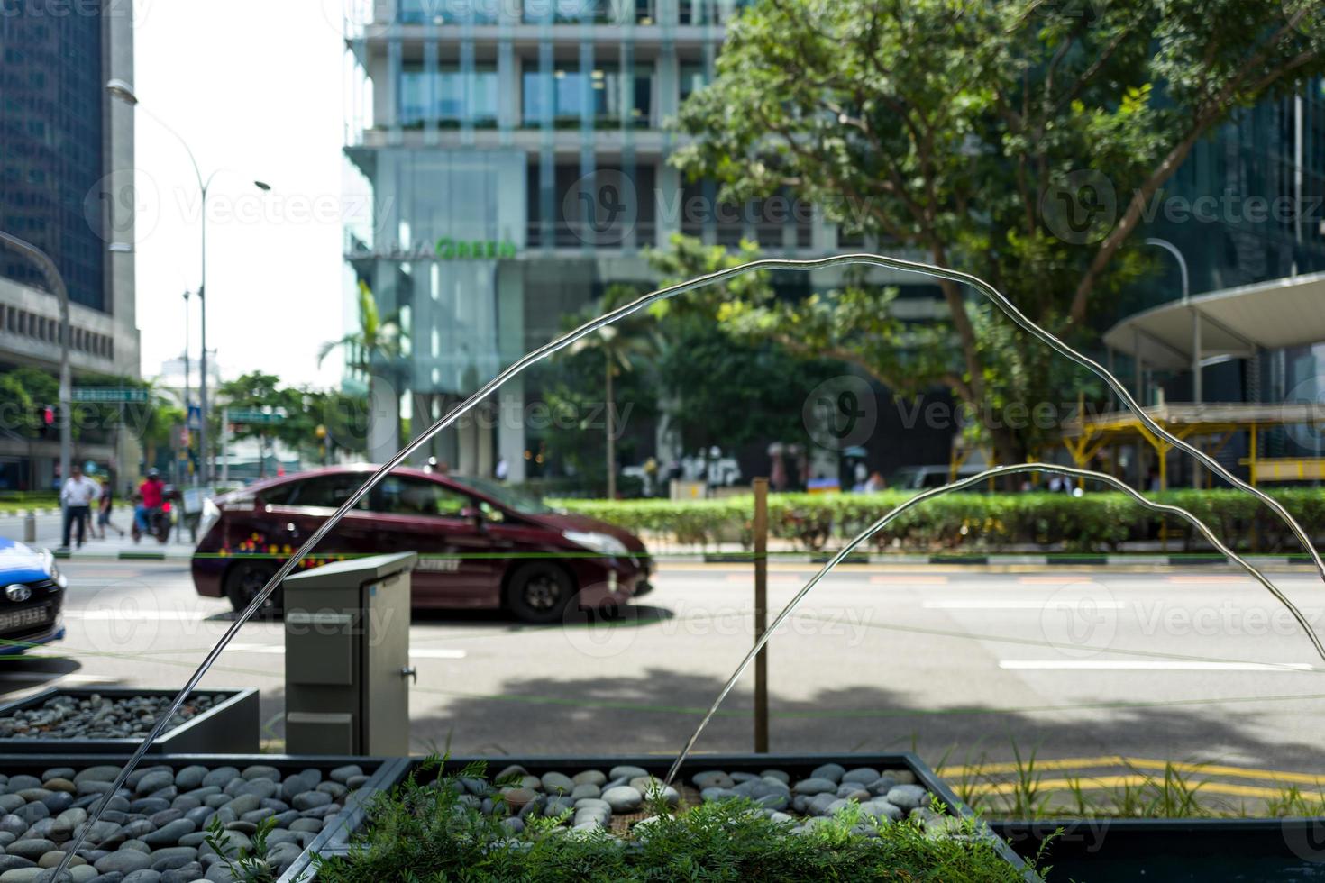 uma fonte nas ruas de Singapura foto