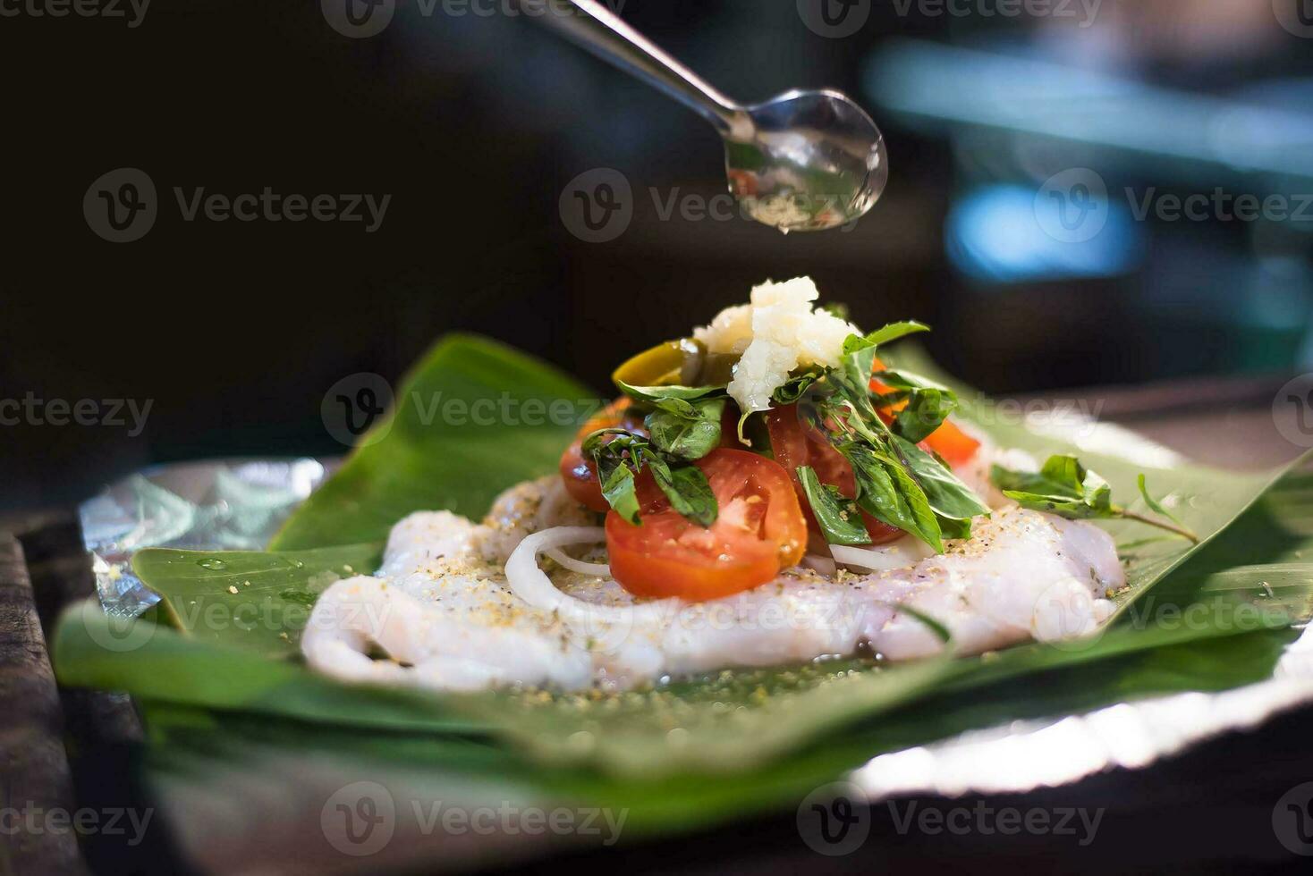 nicaraguense comida, peixe em seco banana folha, nicaraguense gastronomia, nicaraguense pratos foto