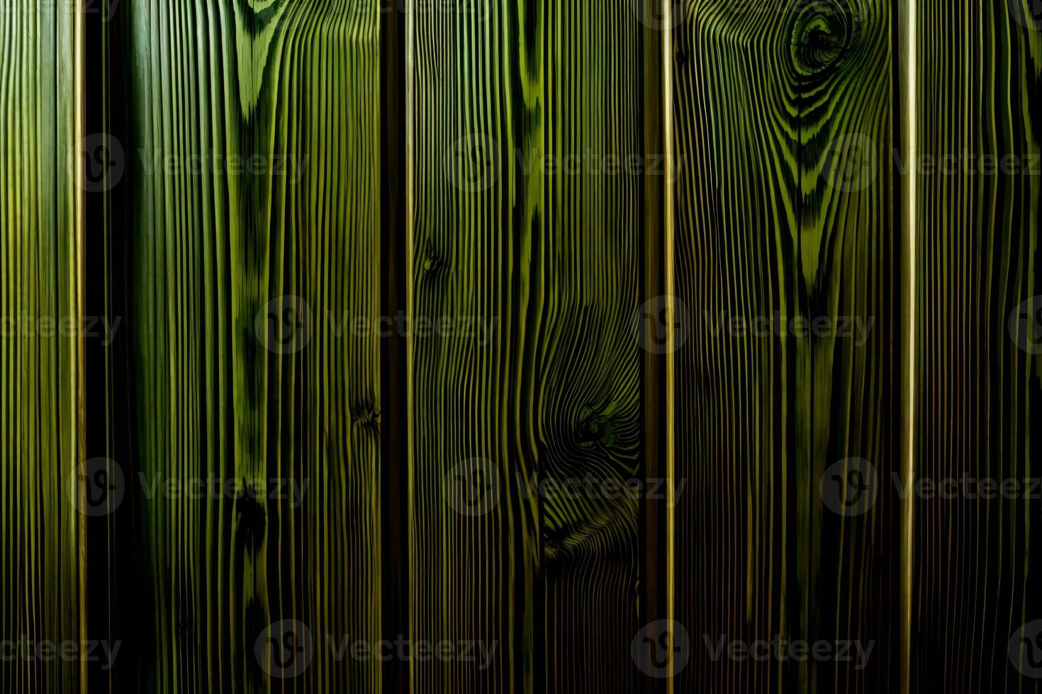 uma fechar acima do uma de madeira parede com verde pintar. ai gerado foto