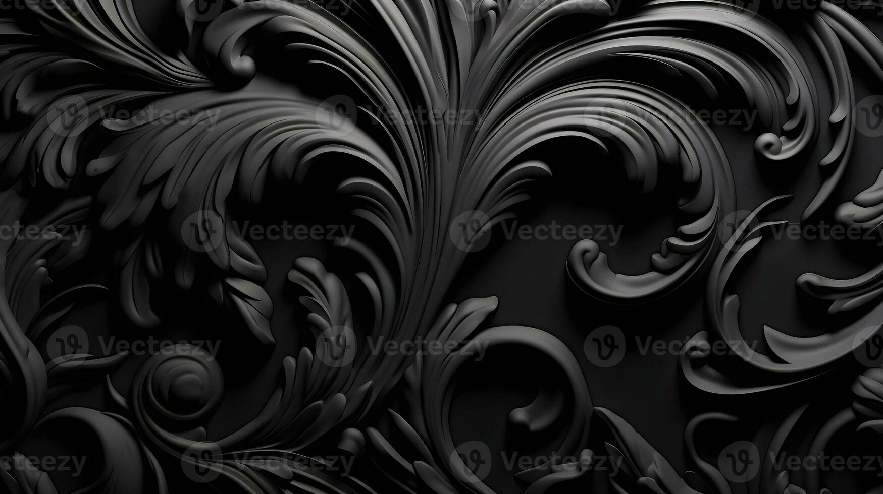 Preto luxo abstrato fundo com linhas e ondas dourado elegante textura pano de fundo generativo ai. foto