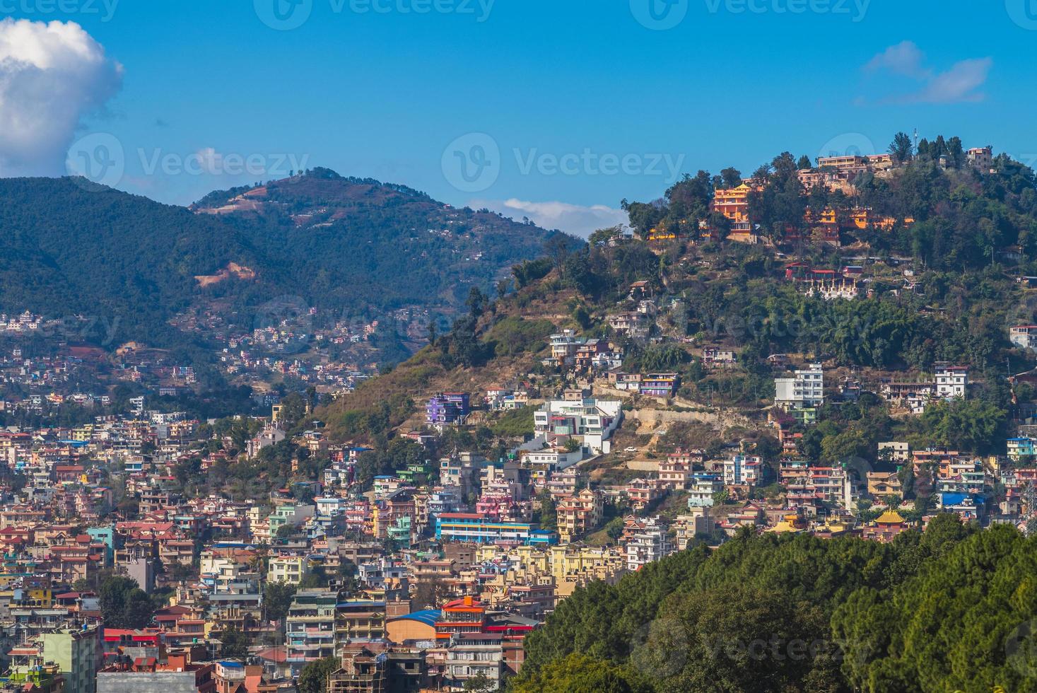 vista da cidade de Katmandu, a capital do Nepal foto