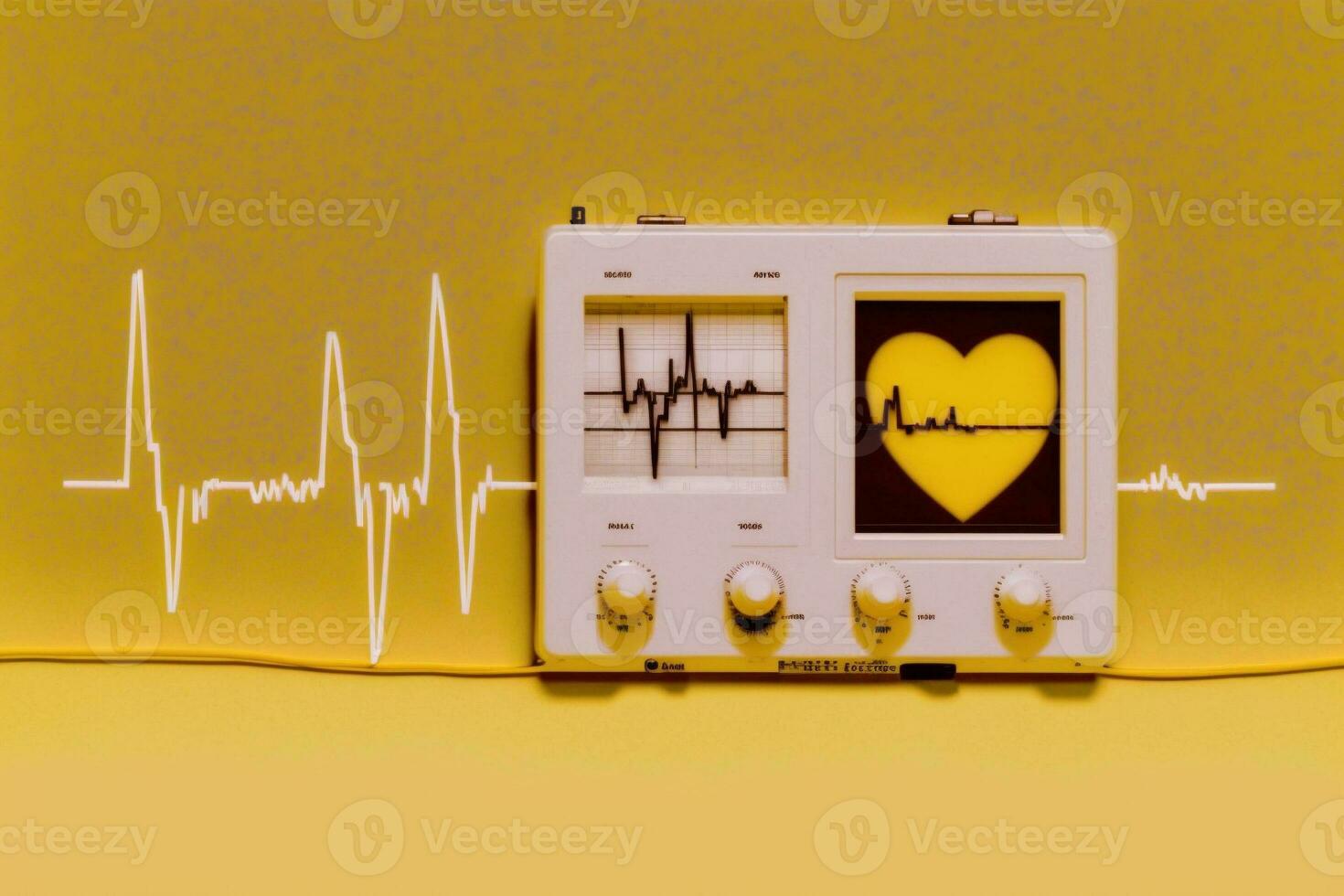 coração monitor medindo vital sinais, médico tecnologia. foto