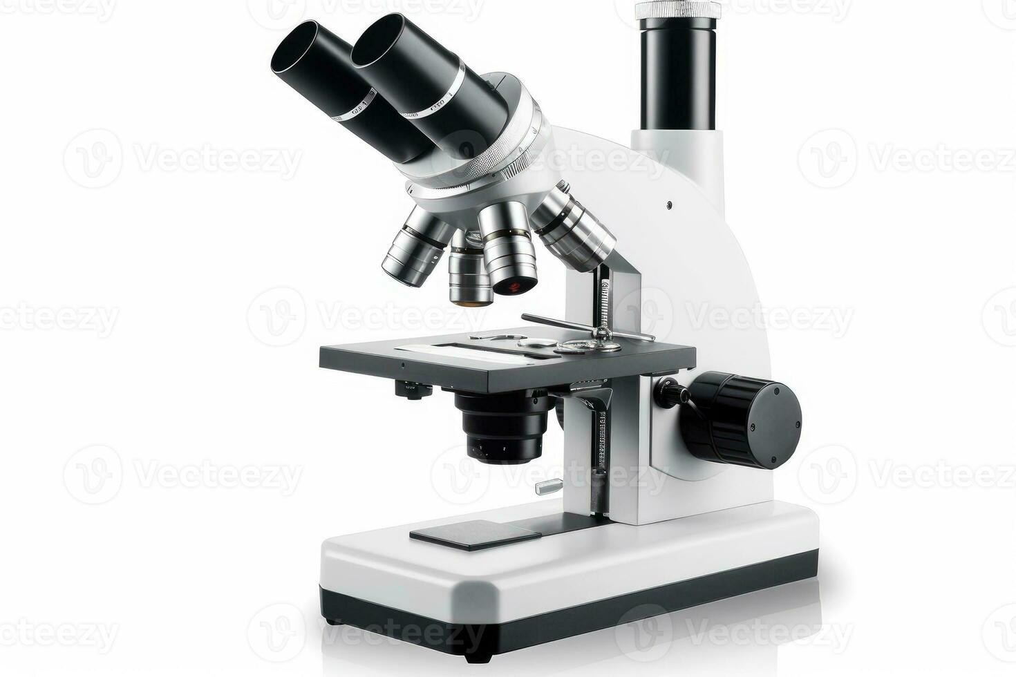 microscópio isolado em branco fundo. generativo ai foto