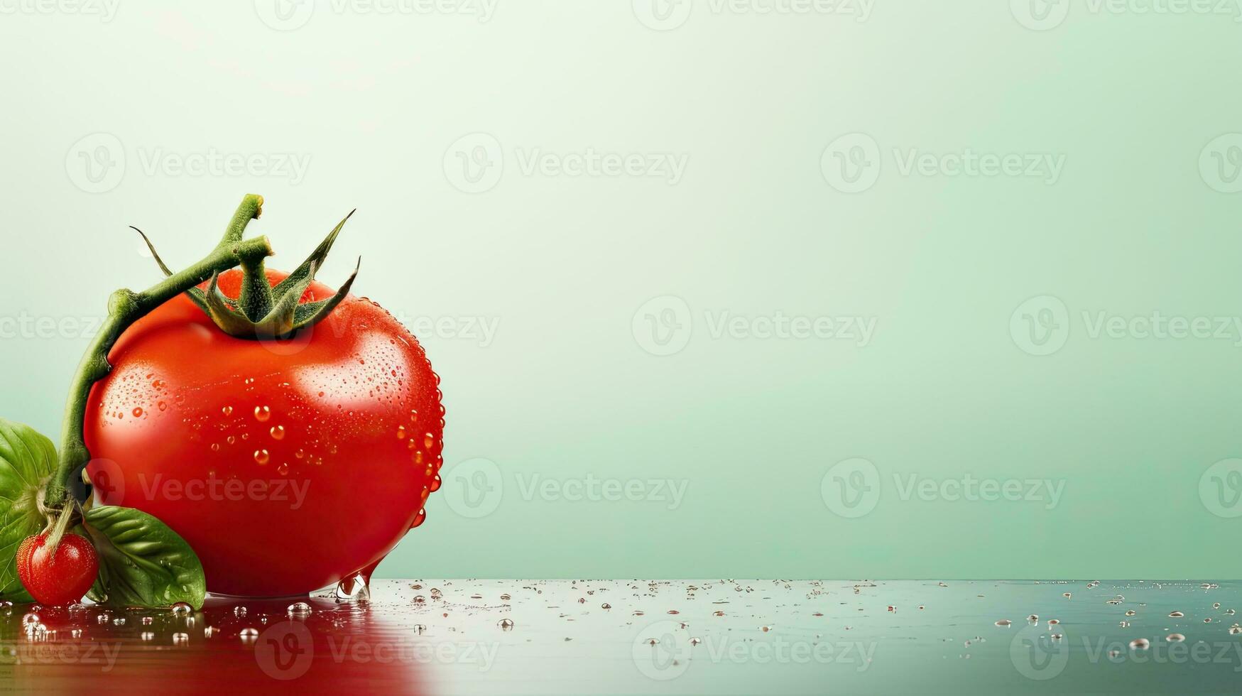 tomate. rede bandeira com cópia de espaço. generativo ai foto