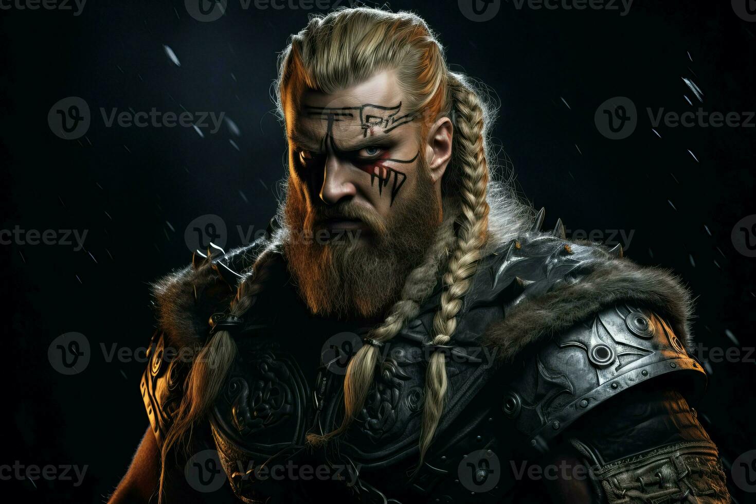 viking Guerreiro nervoso. gerar ai foto