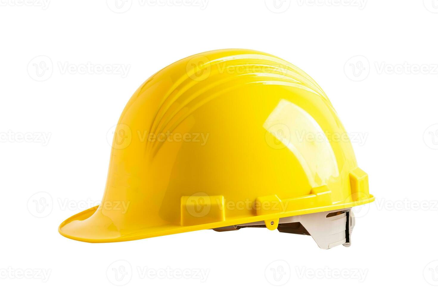 capacete de construção amarelo isolado no fundo branco com traçado de recorte, conceito de segurança do engenheiro. foto