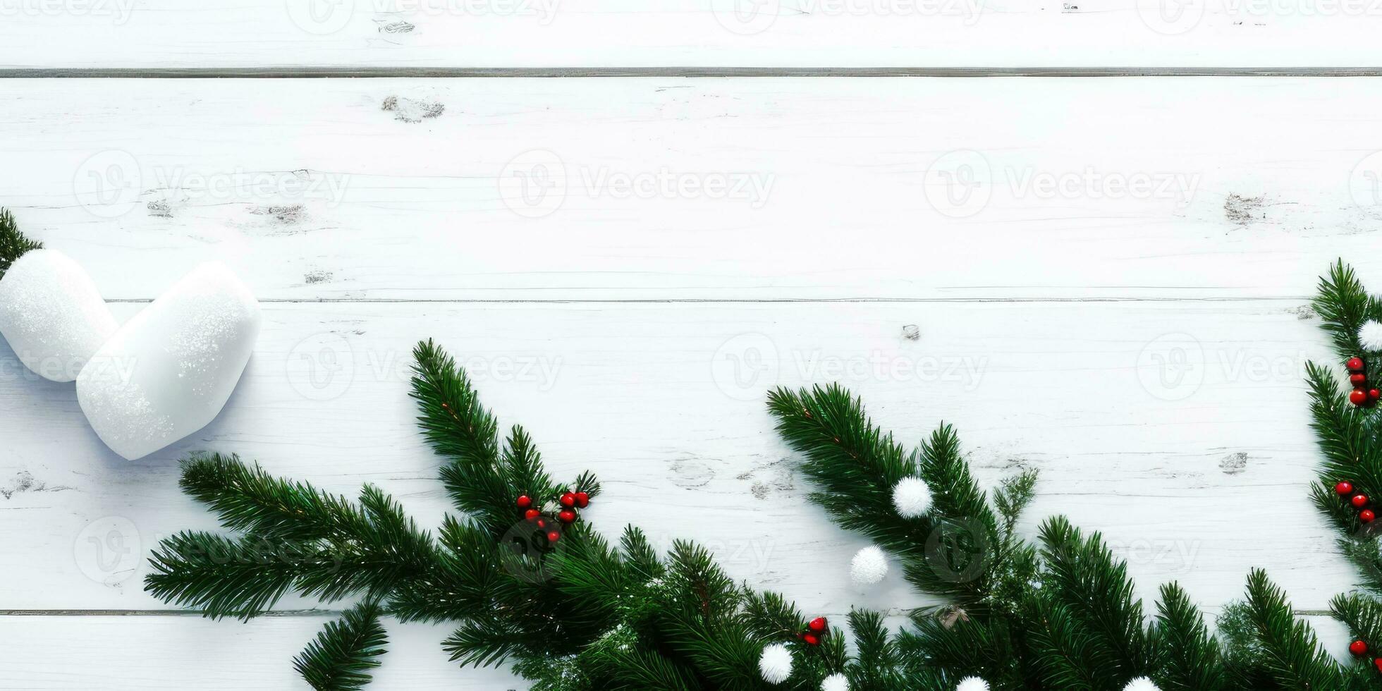 Natal árvore galhos e enfeites isolado em branco plano de fundo, generativo ai. foto