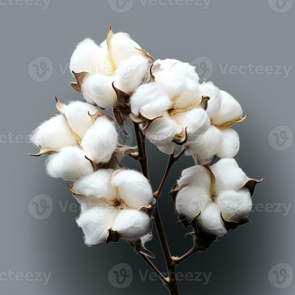 algodão flores em a árvore foto
