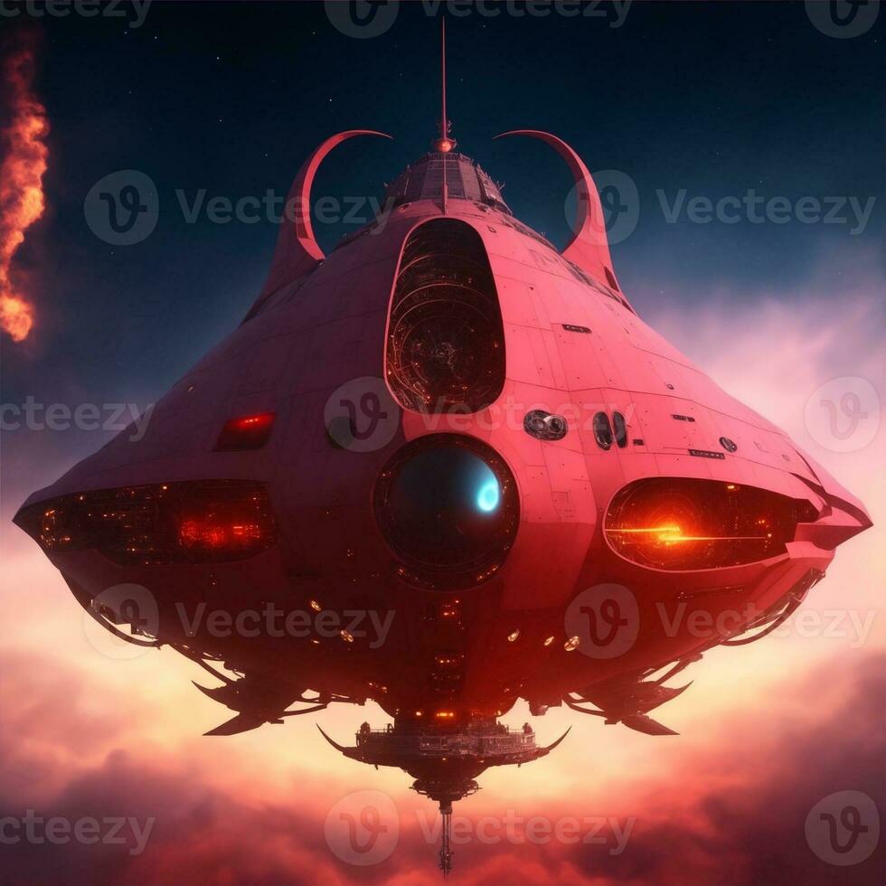 satânico nave espacial ilustração foto