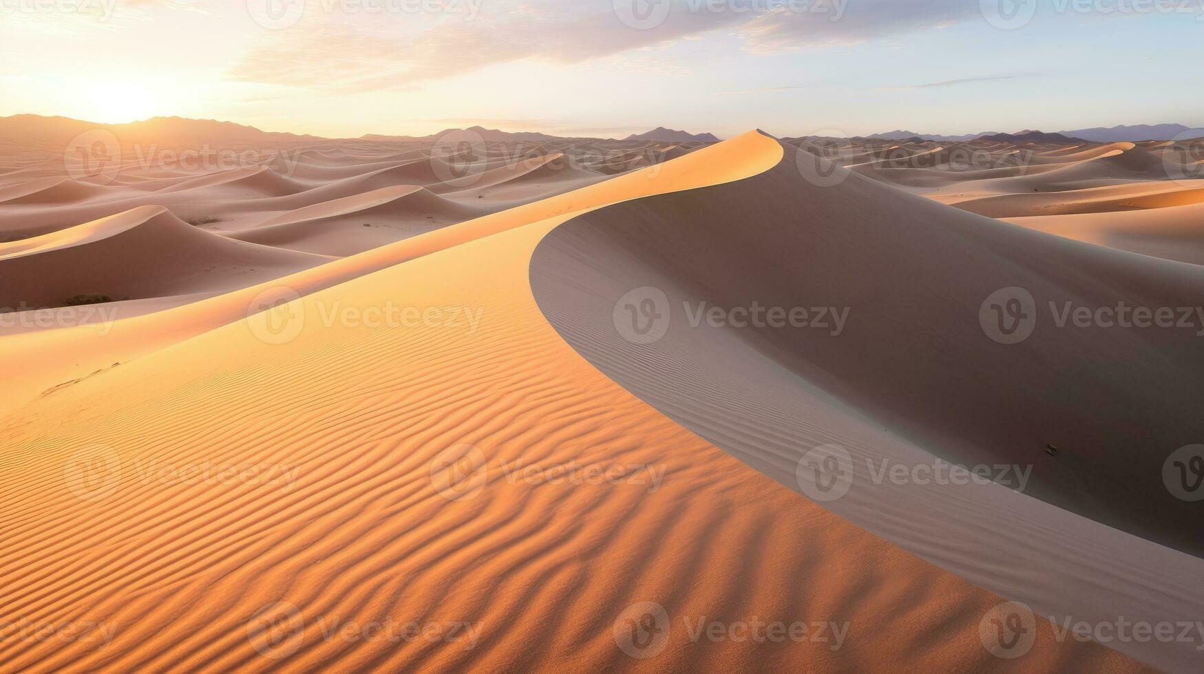 areia dunas dentro a deserto ai gerado foto