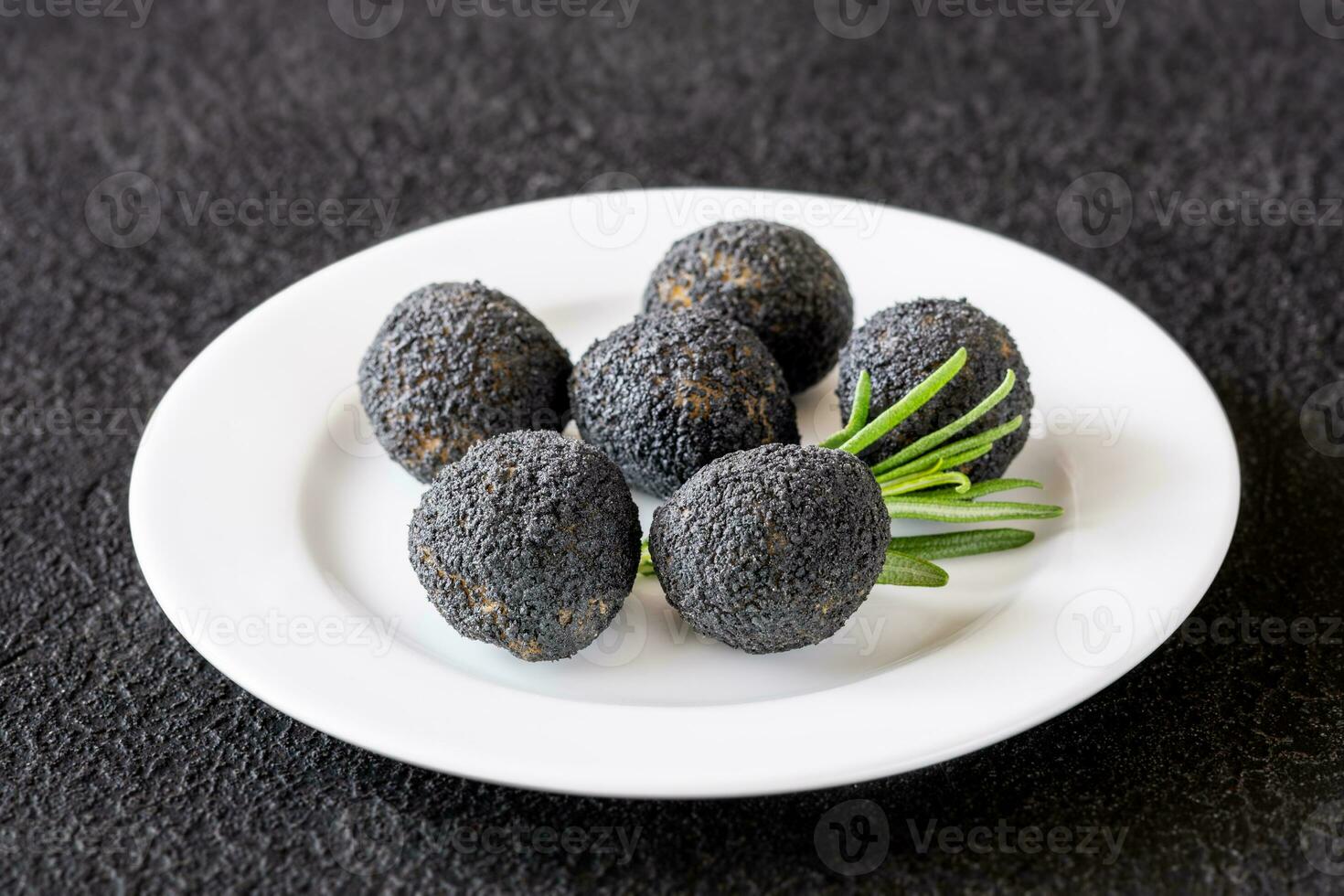 Preto Brigadeiro mozzarella bolas foto