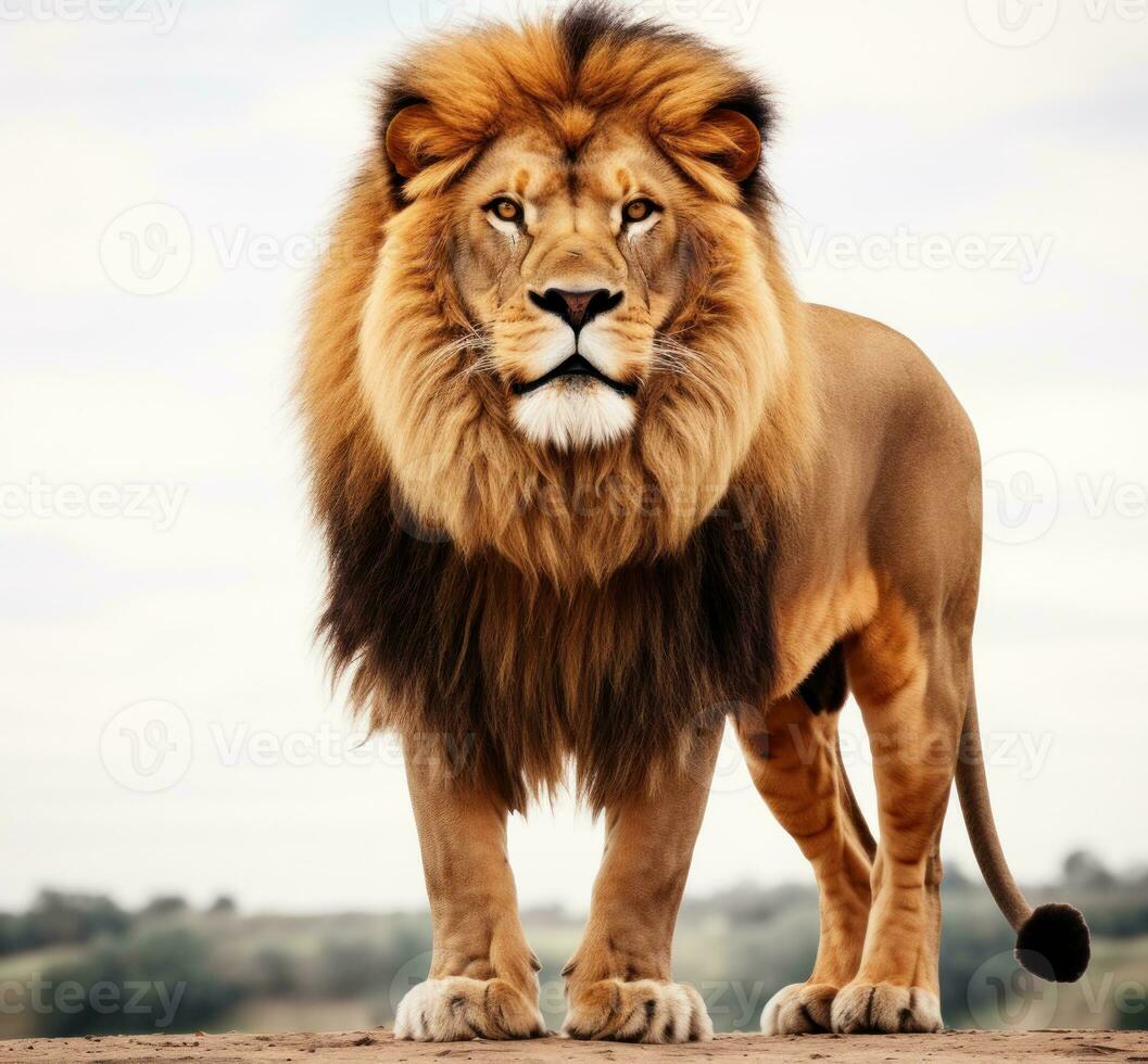 leão animal isolado foto