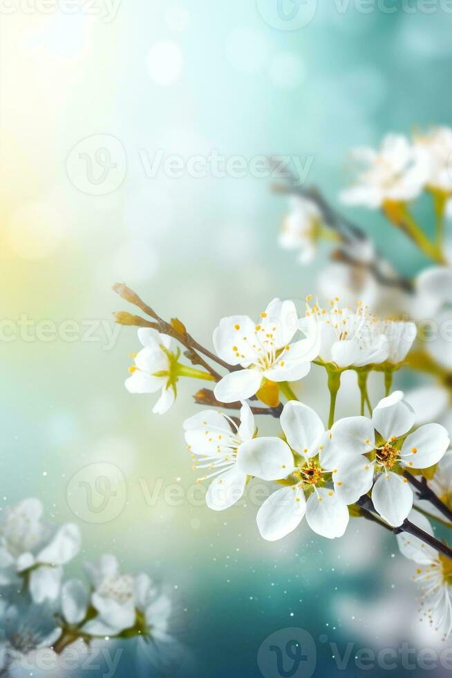 Primavera cereja Flor criada usando generativo ai foto