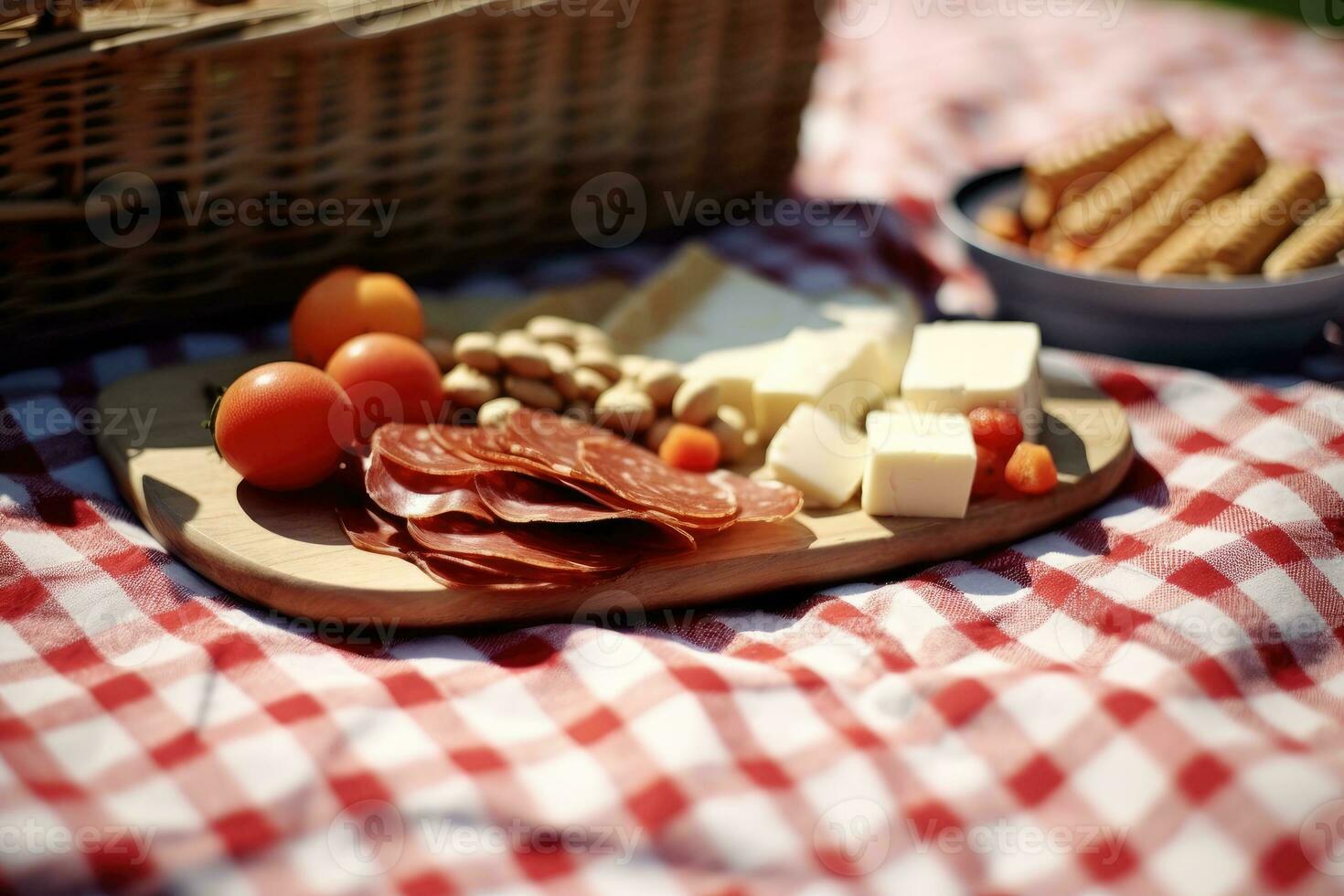 piquenique lanche Comida fotografia ai gerado foto