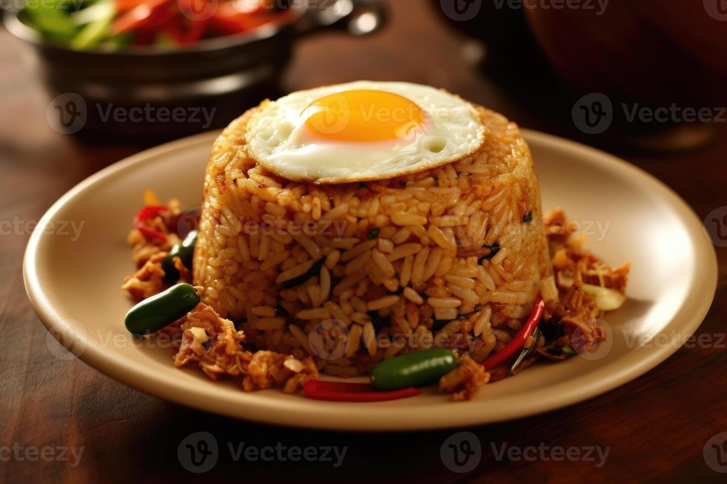 estoque foto do nasi Goreng Comida Comida fotografia estúdio ai gerado