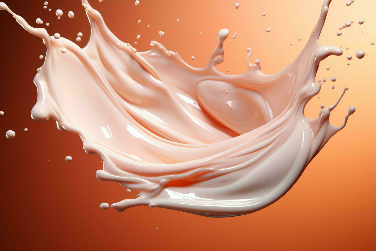 Fundação líquido elementos splash. fluido Cosmético creme ou Cosmético Maquiagem cremoso produtos conceito de ai gerado foto