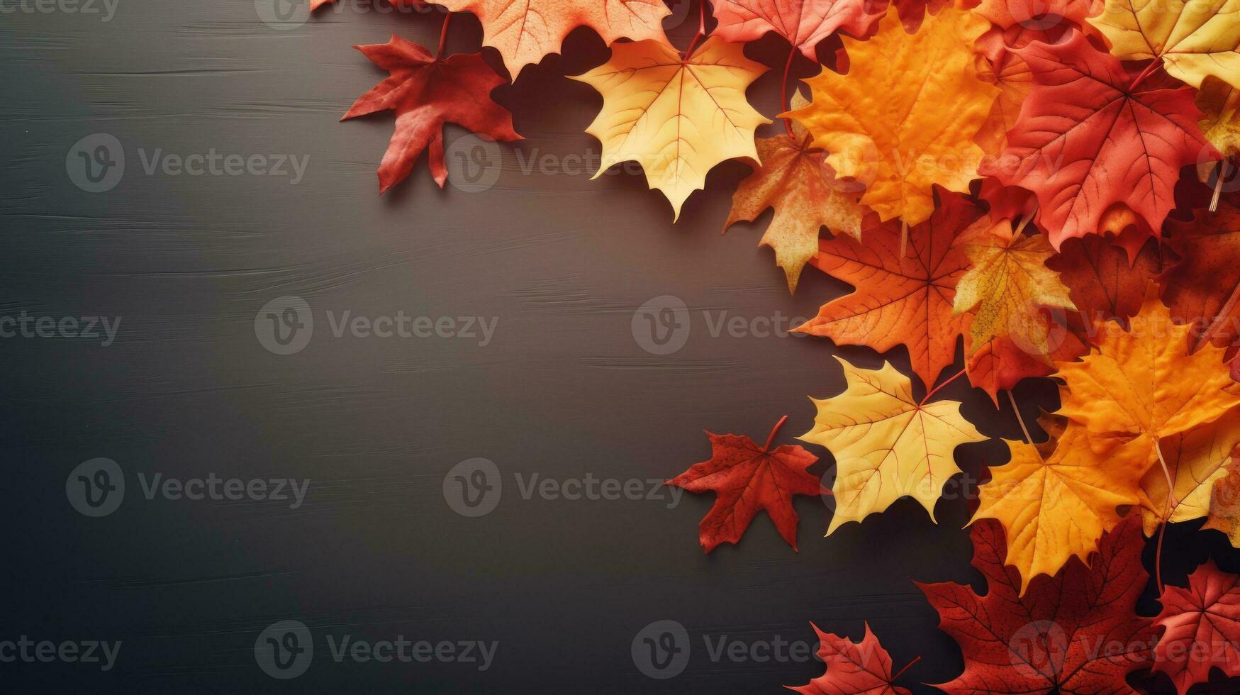 folhas de outono fundo com espaço de cópia foto