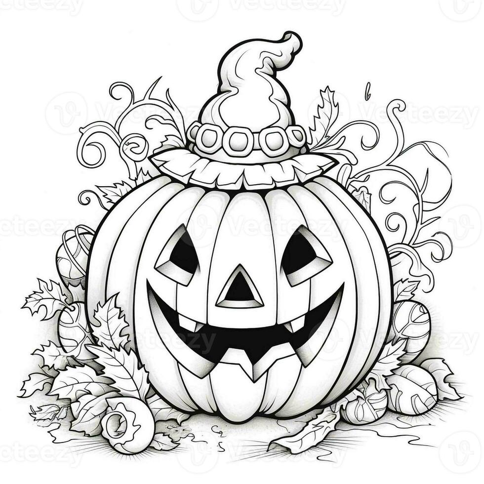 desenhos de halloween para colorir foto