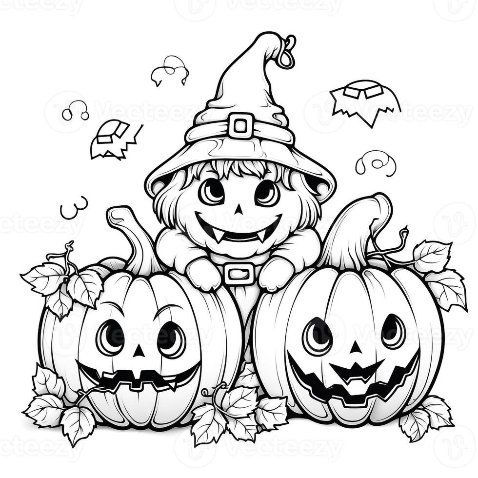 desenhos de halloween para colorir foto