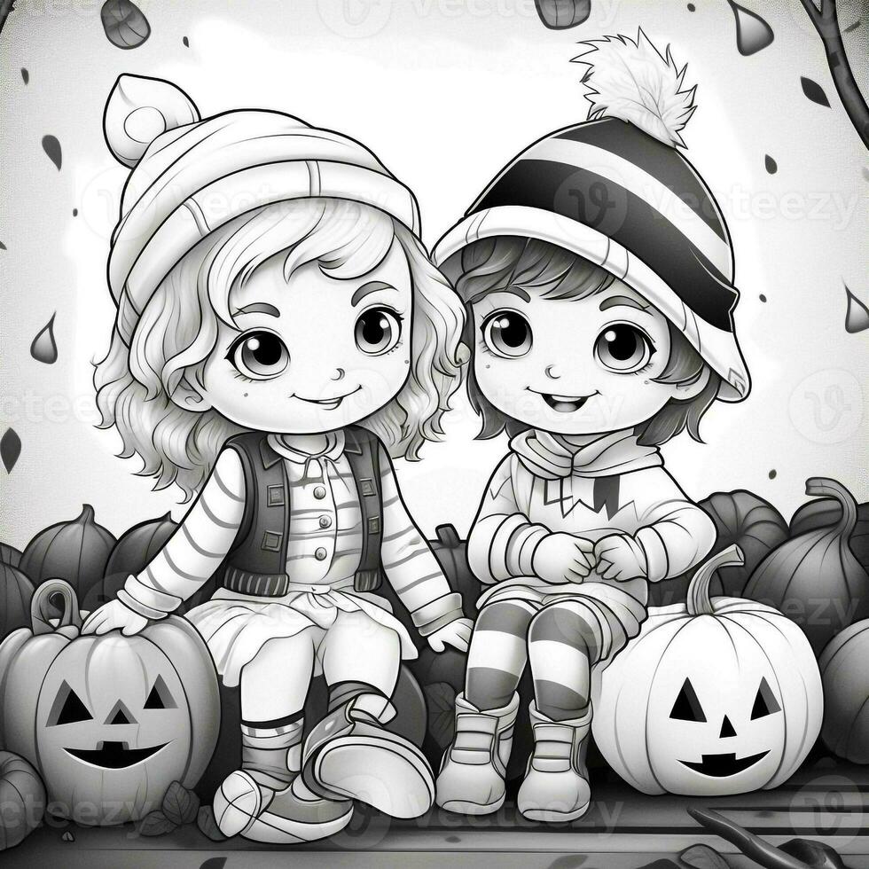 desenhos de halloween para colorir foto