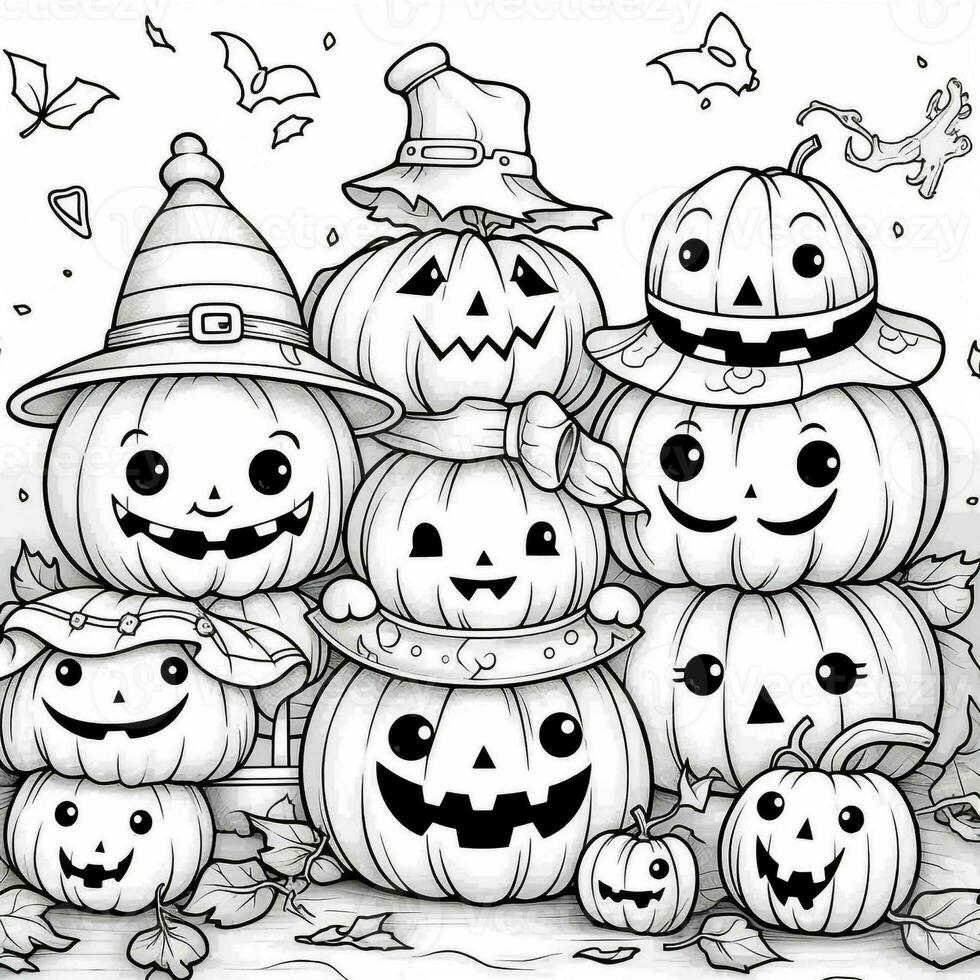 desenhos de halloween para colorir foto